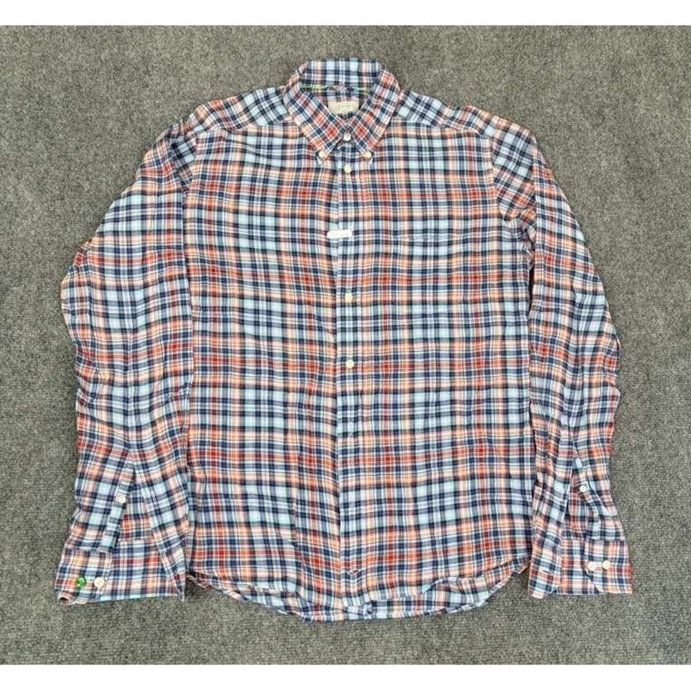 Eton Contemporary Multicolor‎ Button Down Long Sleeve Cotton Shirt Size 42/16.5